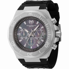 Technomarine Men's Watch - Manta Ocean Chronograph Black Silicone Strap | TM-222075