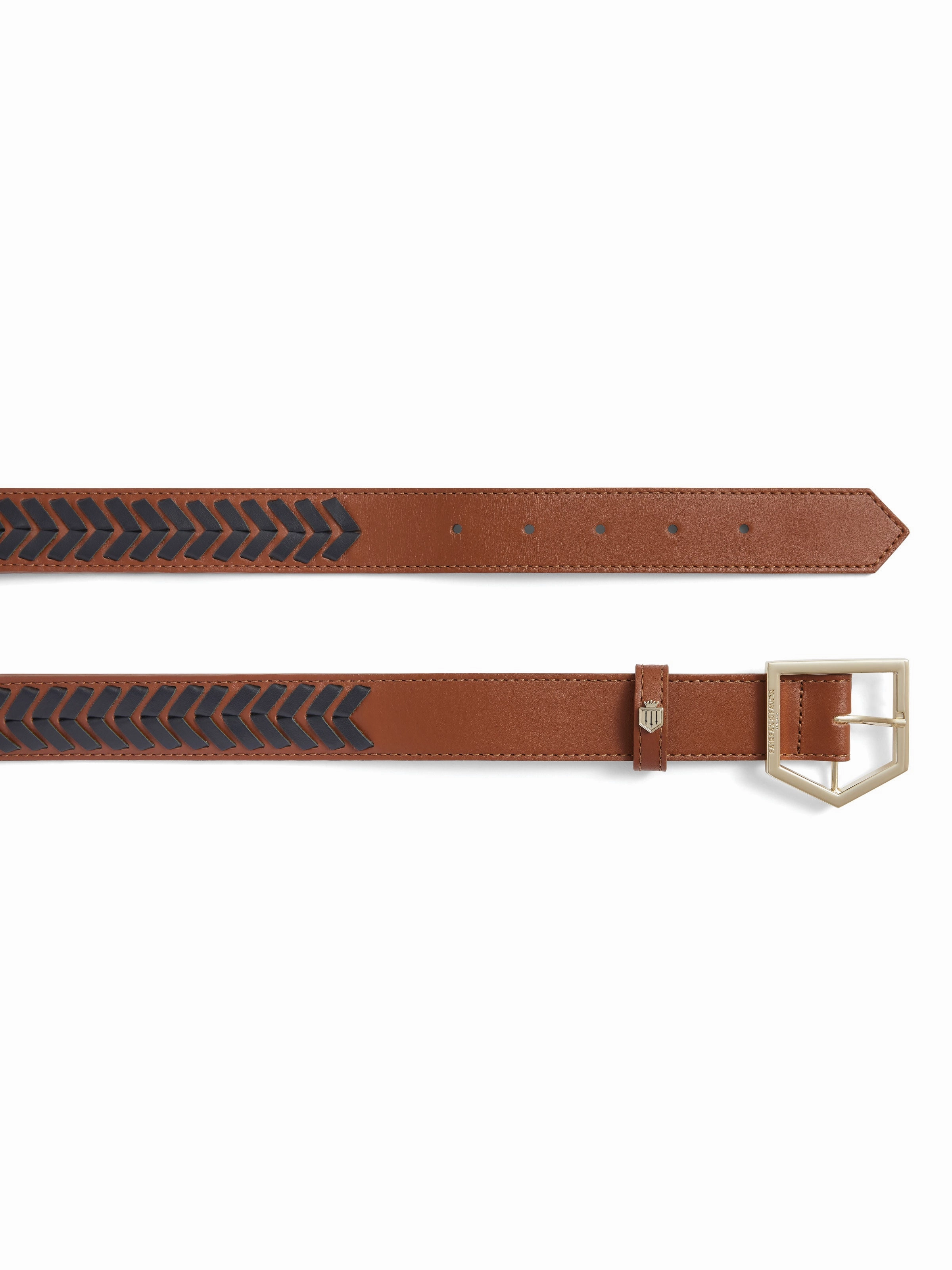 Tetbury Belt - Tan & Navy