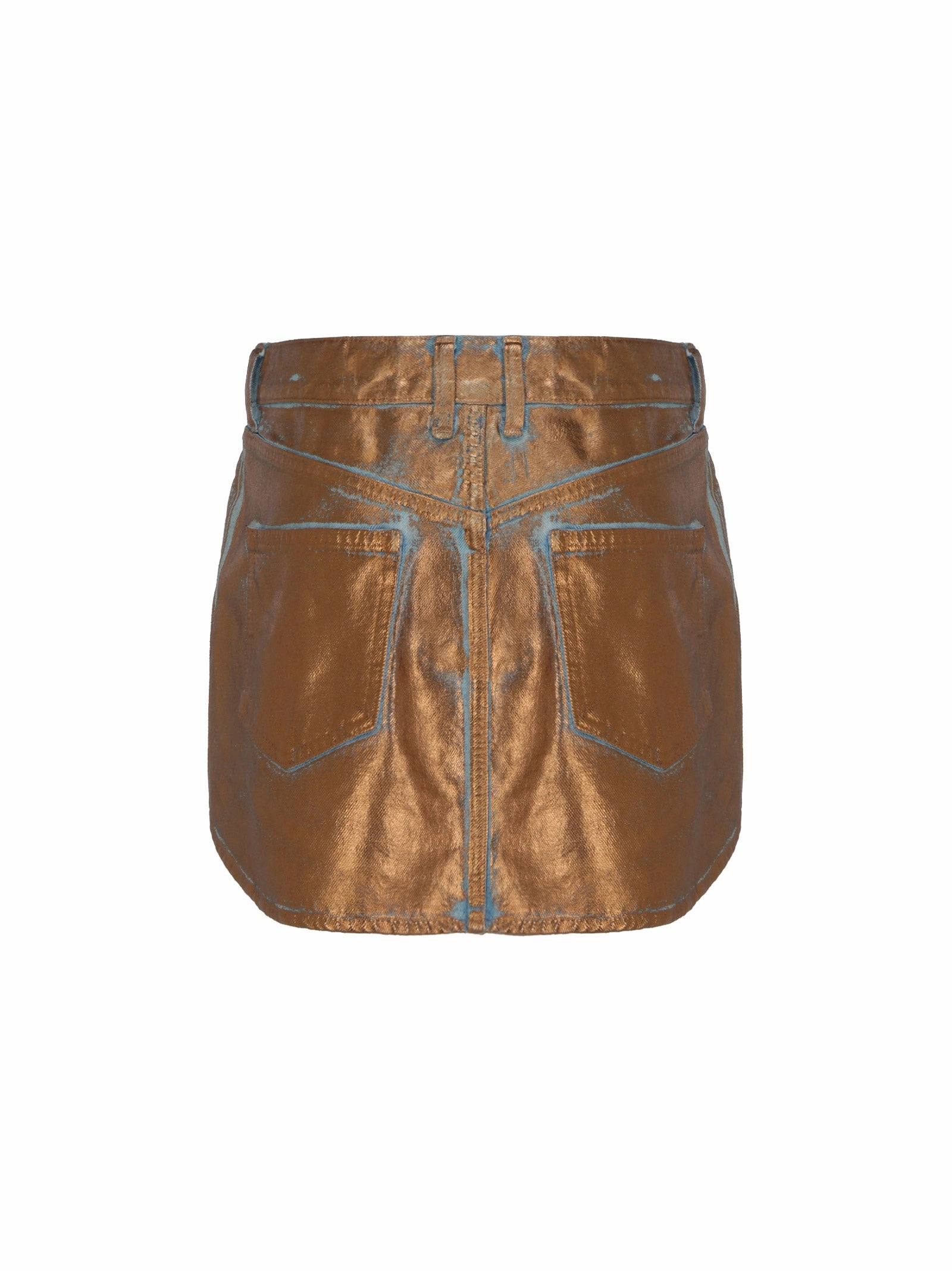 The Attico Dean Denim Mini Skirt