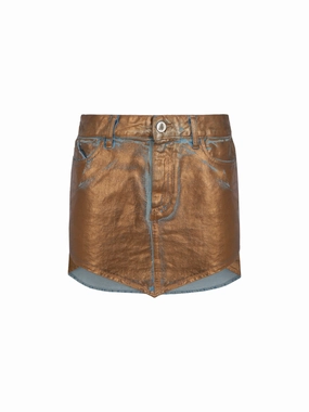 The Attico Dean Denim Mini Skirt