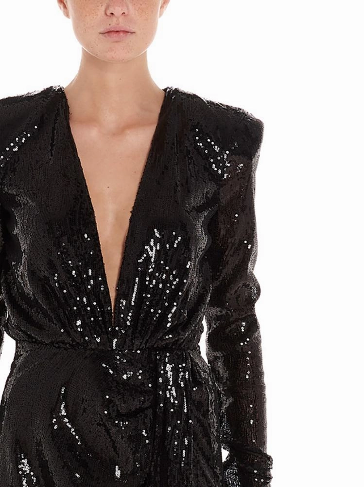 The Attico Sequined V-Neck Jumpsuit