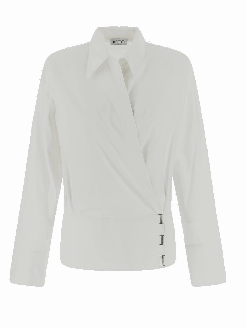 The Attico Wrap-Front Long-Sleeved Shirt