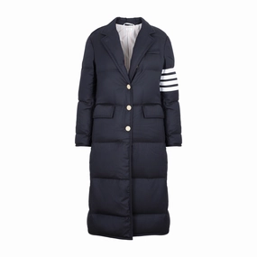 Thom Browne 4-Bar Button-Up Overcoat