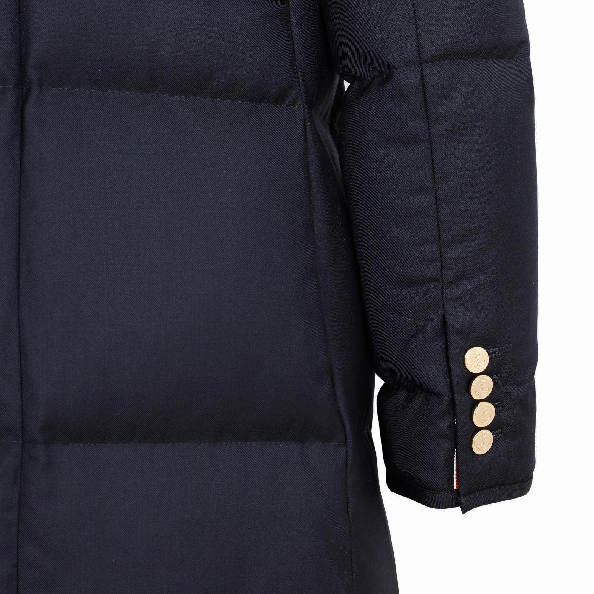 Thom Browne 4-Bar Button-Up Overcoat