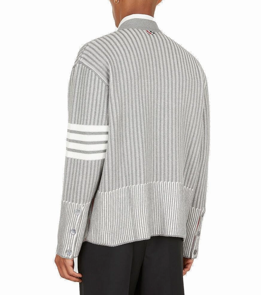 Thom Browne V-Neck Stripe Cardigan