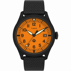 Timex Men's Watch - Expedition North Orange Dial Black Fabric Strap Date | TW2W23700JR