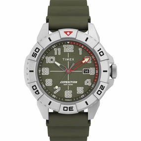 Timex Men's Watch - Expedition North Ridge Green Dial Silicone Strap | TW2V40700JR