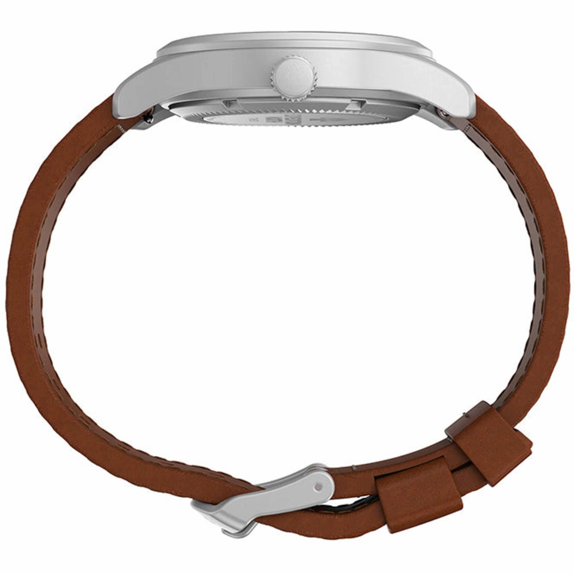 Timex Men's Watch - North Field Post Mechanical Brown Leather Strap | TW2V00600JR