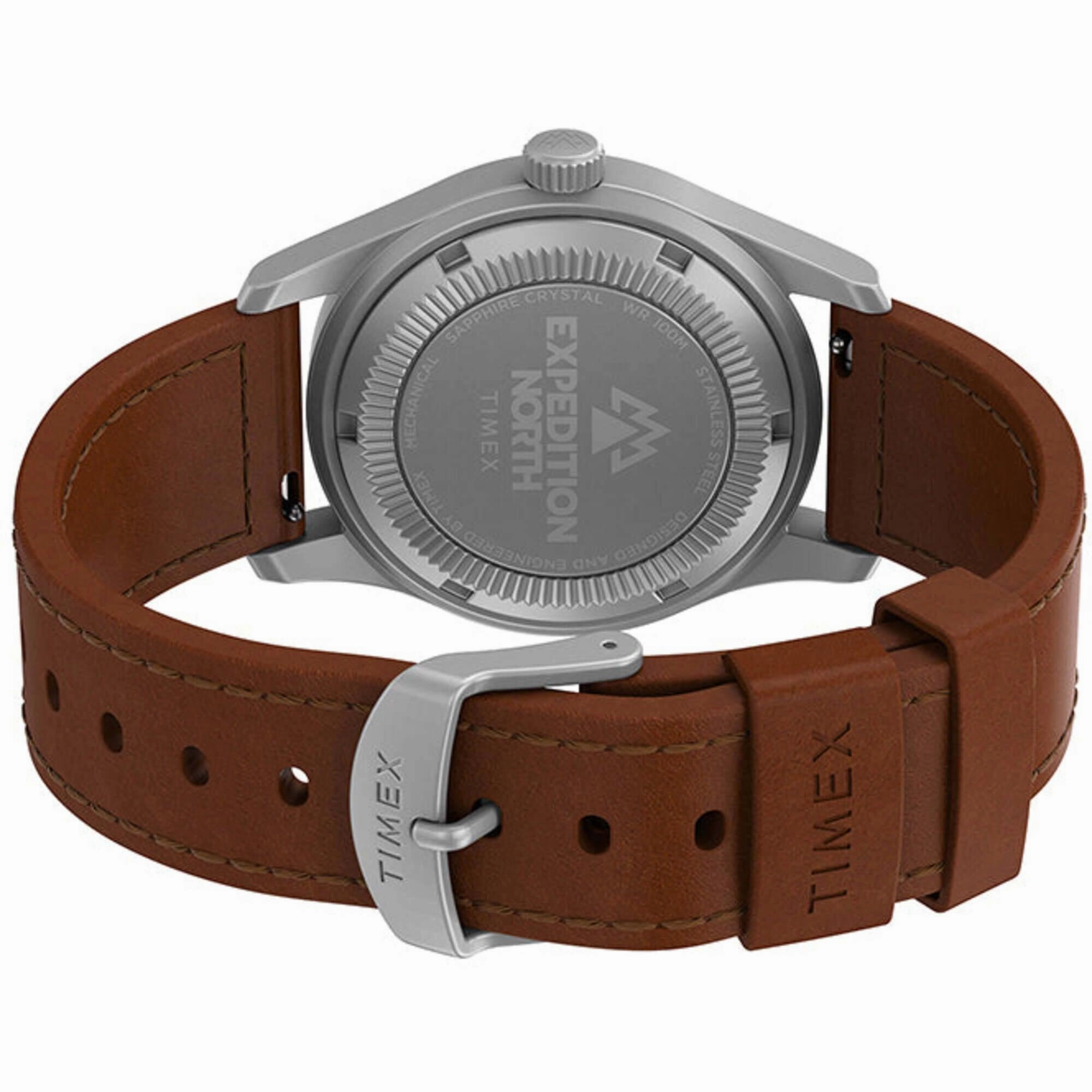 Timex Men's Watch - North Field Post Mechanical Brown Leather Strap | TW2V00600JR