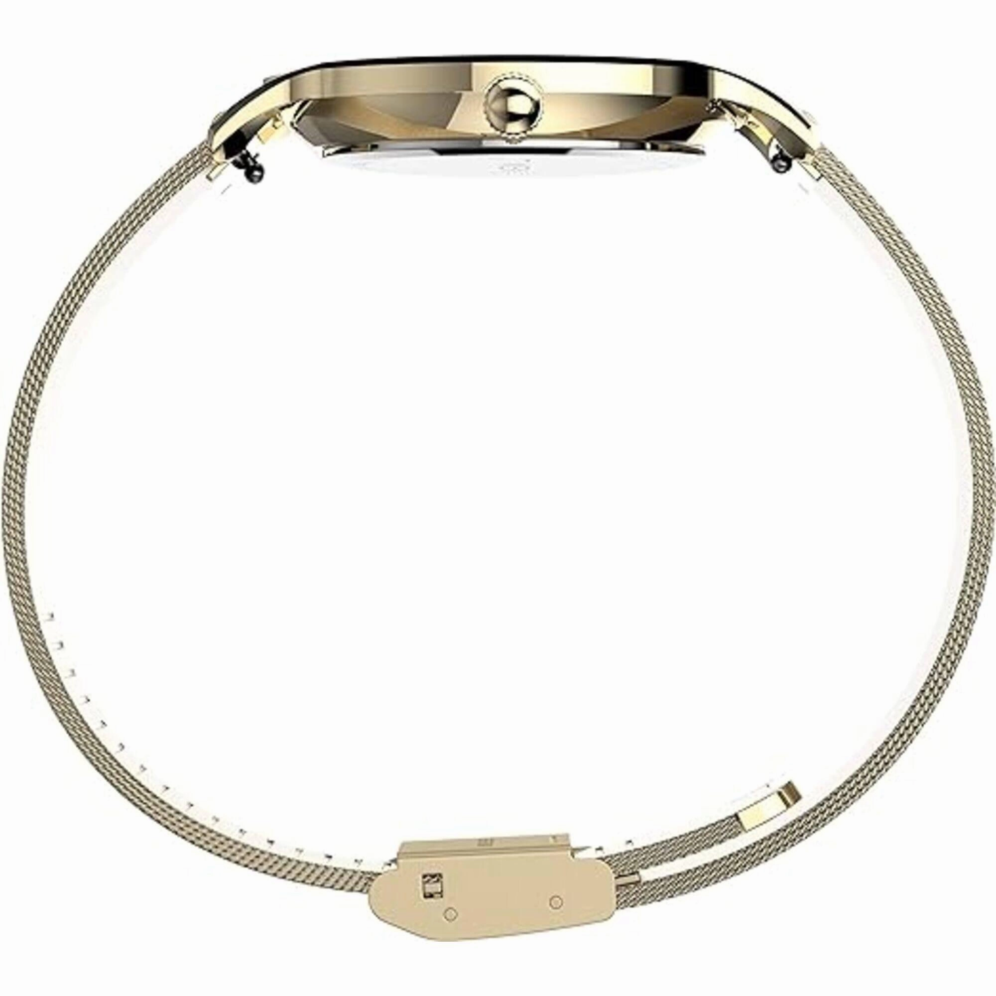 Timex Women's Watch - Black Dial Rose Gold Steel Mesh Bracelet Quartz | TW2V31100VQ