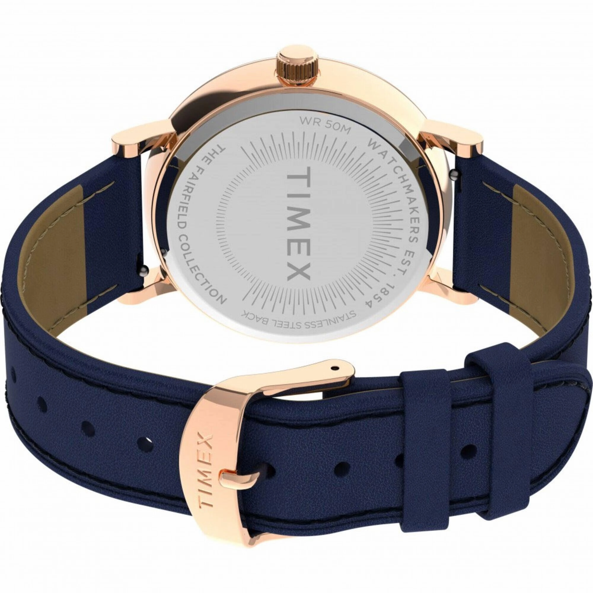 Timex Women's Watch - Fairfield White Dial Blue Leather Strap Quartz | TW2U95900VQ