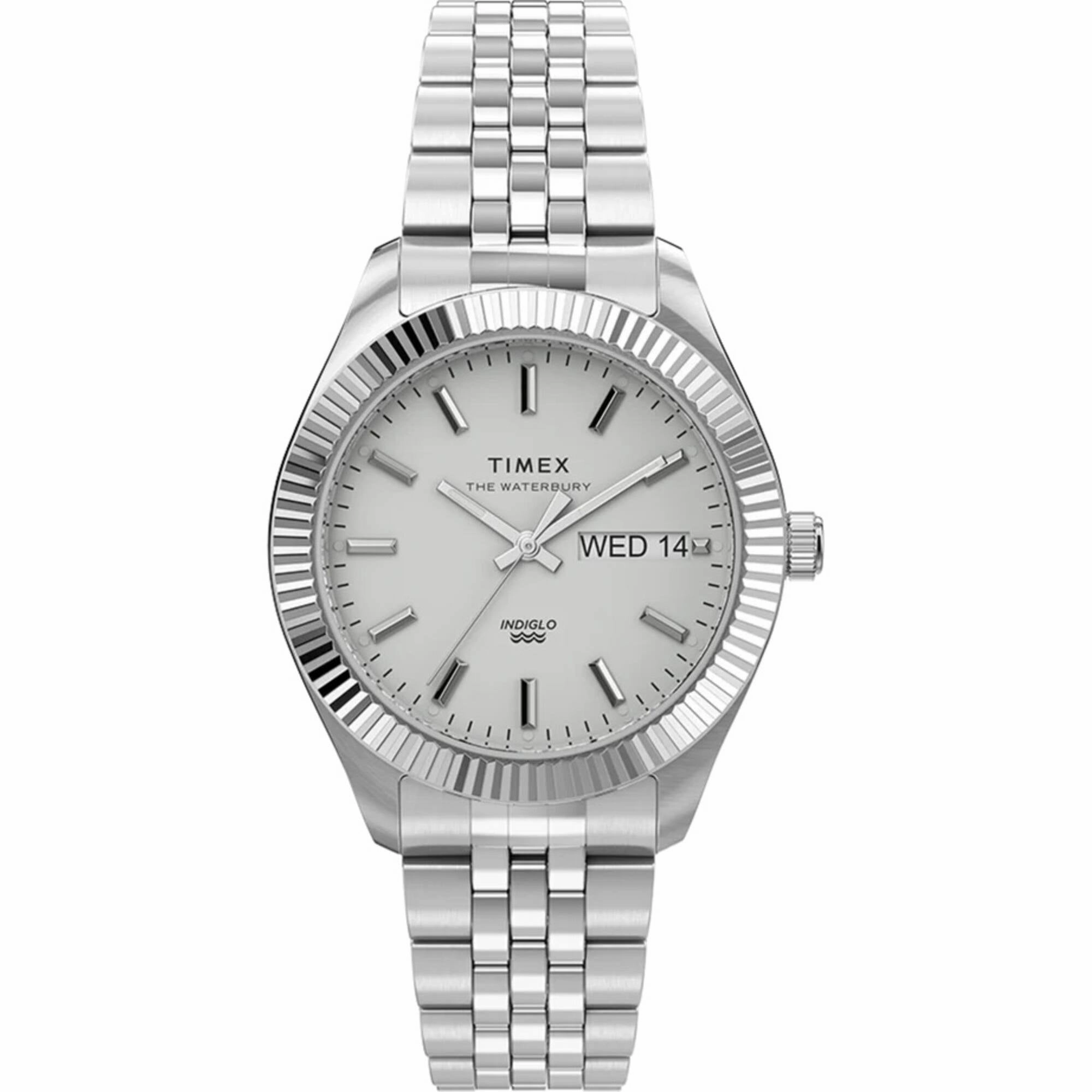 Timex Women's Watch - Waterbury Legacy Boyfriend White Dial Bracelet | TW2U78700VQ