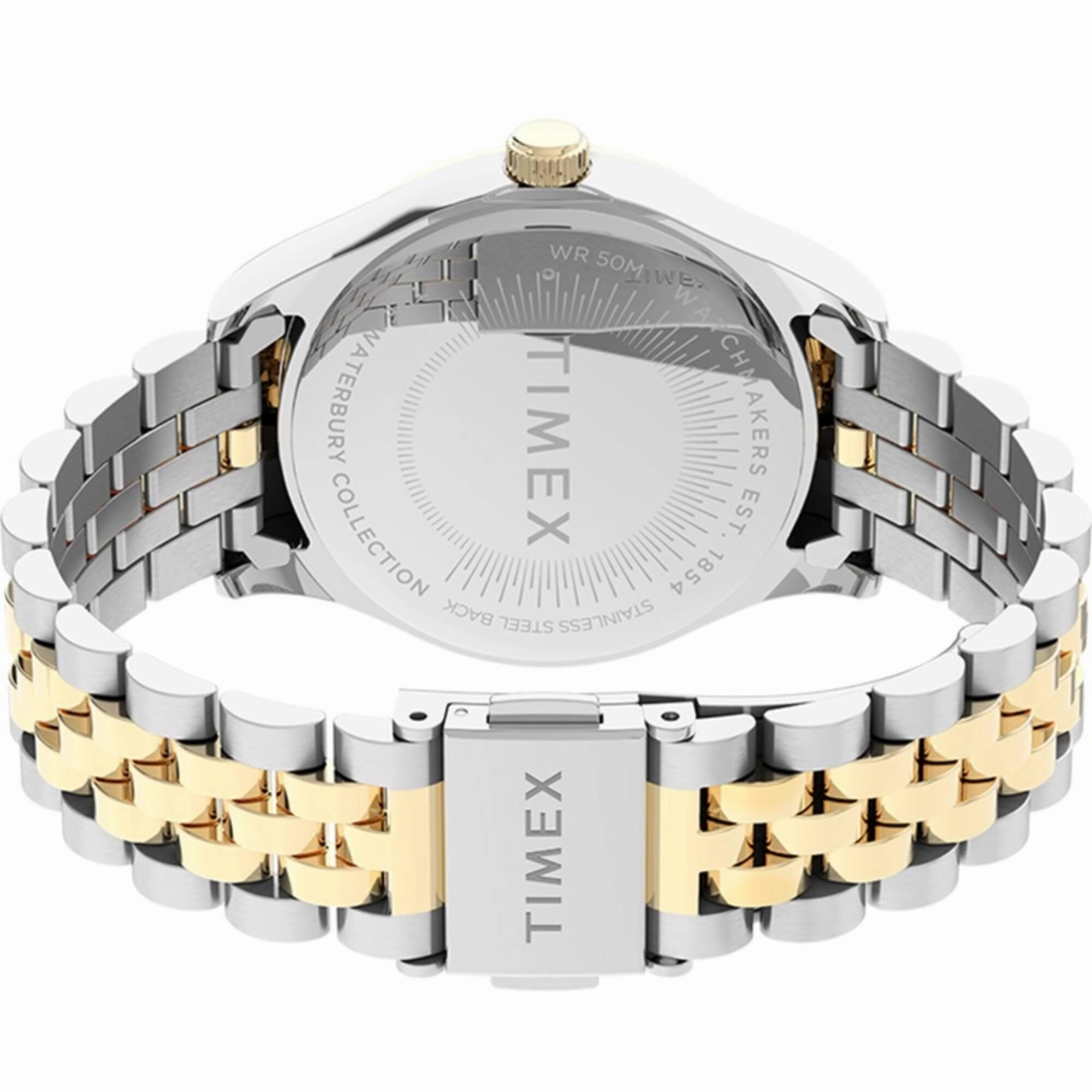 Timex Women's Watch - Waterbury White Dial Two Tone Steel Bracelet | TW2U53900VQ