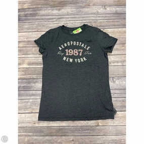 Top Short Sleeve Basic By Aeropostale In Grey, Size: L