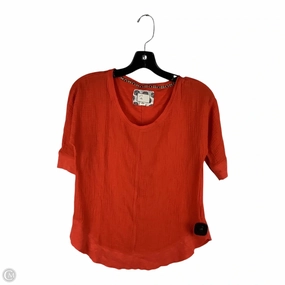 Top Short Sleeve Basic By Anthropologie In Red, Size: Xs