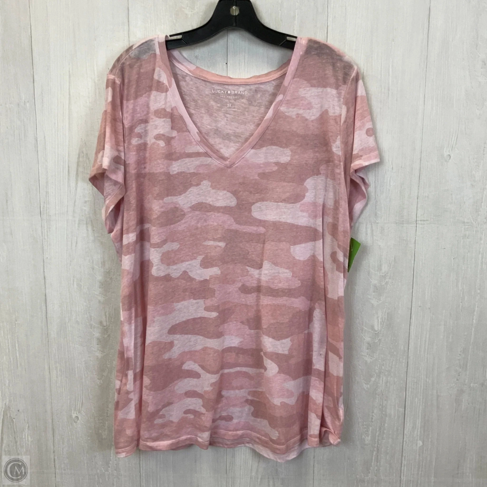 Top Short Sleeve Basic By Lane Bryant In Pink, Size: 2x
