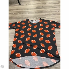 Top Short Sleeve Basic By Lularoe In Black & Brown, Size: 2x