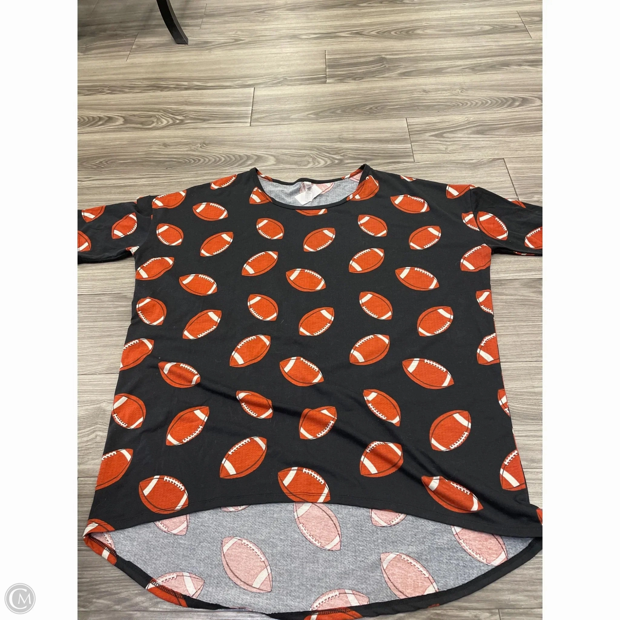 Top Short Sleeve Basic By Lularoe In Black & Brown, Size: 2x