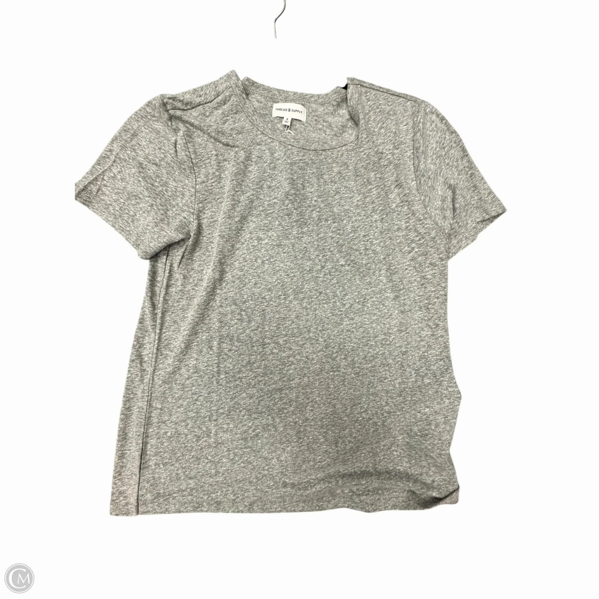 Top Short Sleeve Basic By Thread And Supply In Grey, Size: S