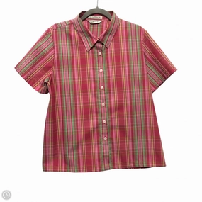 Top Short Sleeve By Orvis In Plaid Pattern, Size: 18