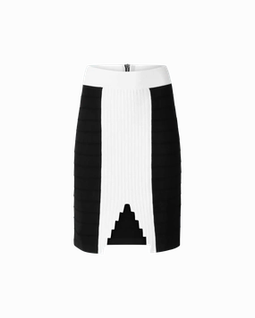 V-Detail Knit Skirt