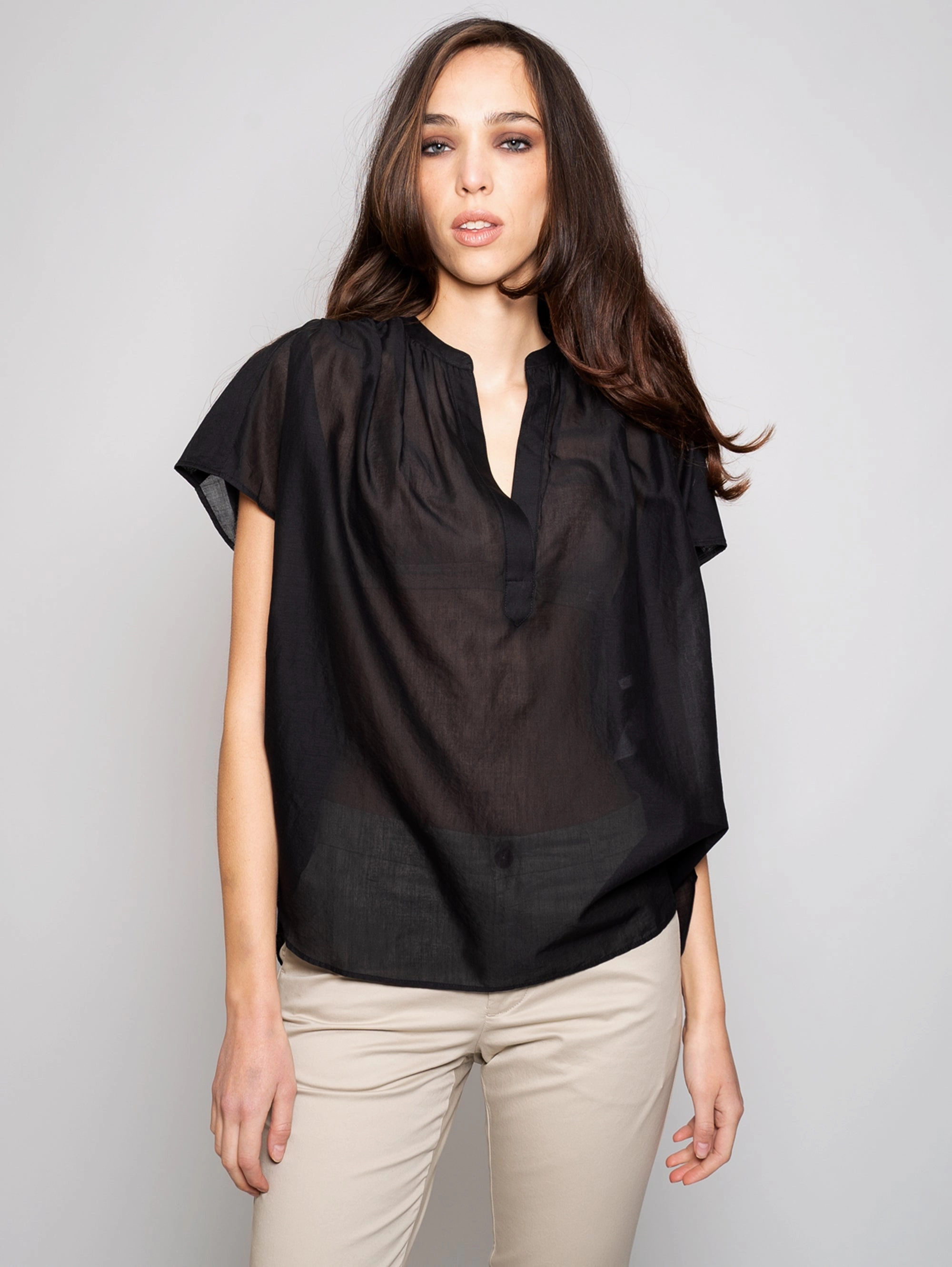 V-neck blouse