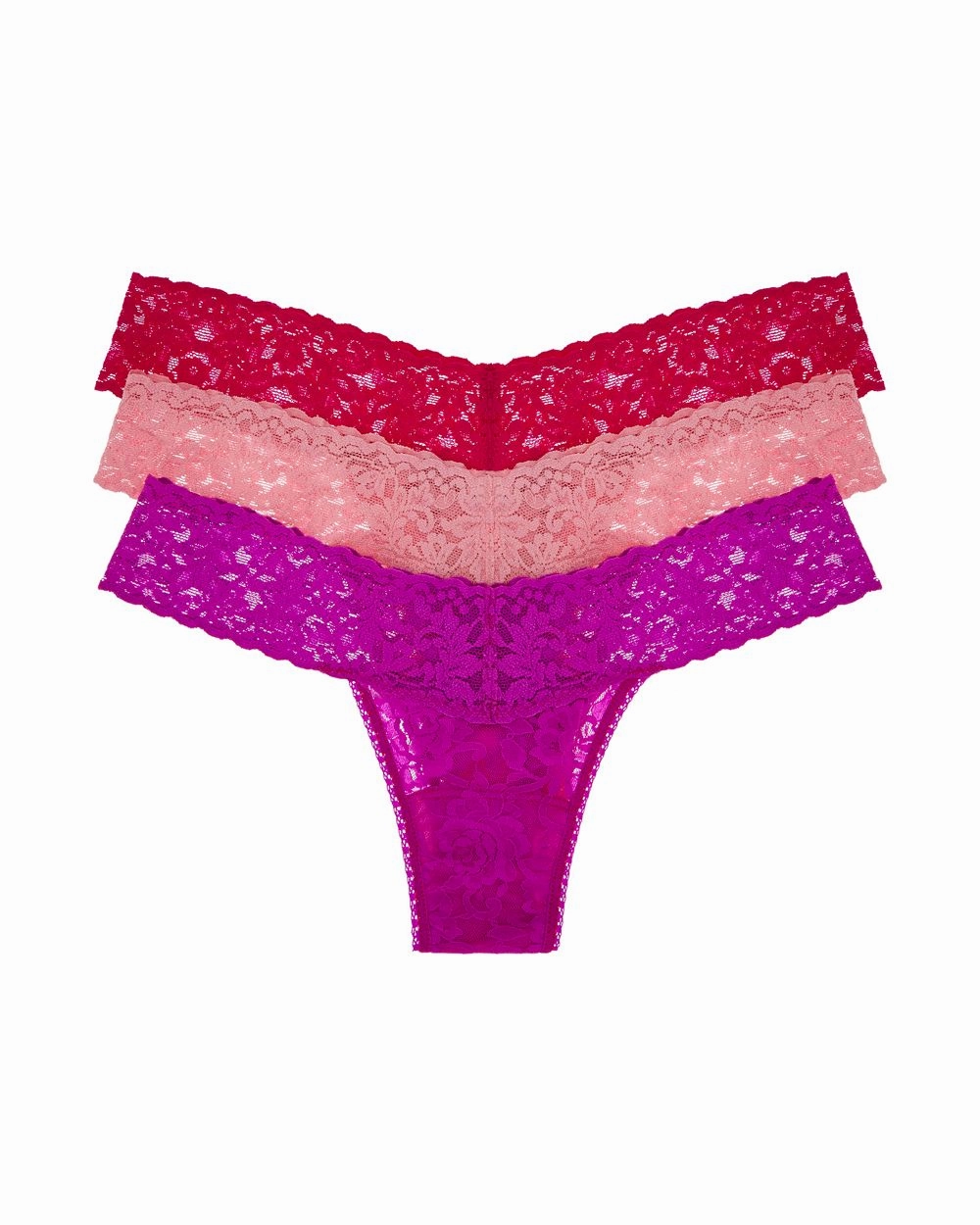 Valentine's Day 3 Low Rise Thongs