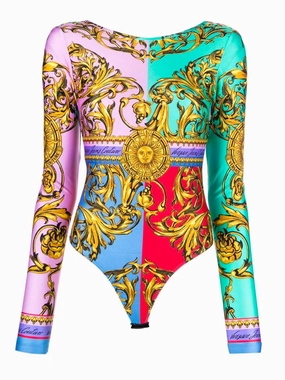Versace Jeans Couture Baroque Printed Bodysuit