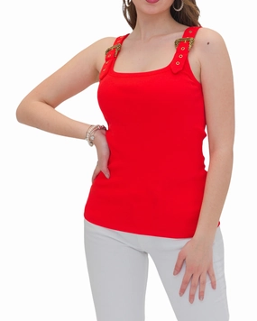 Versace Jeans Couture Buckle-Detailed Tank Top