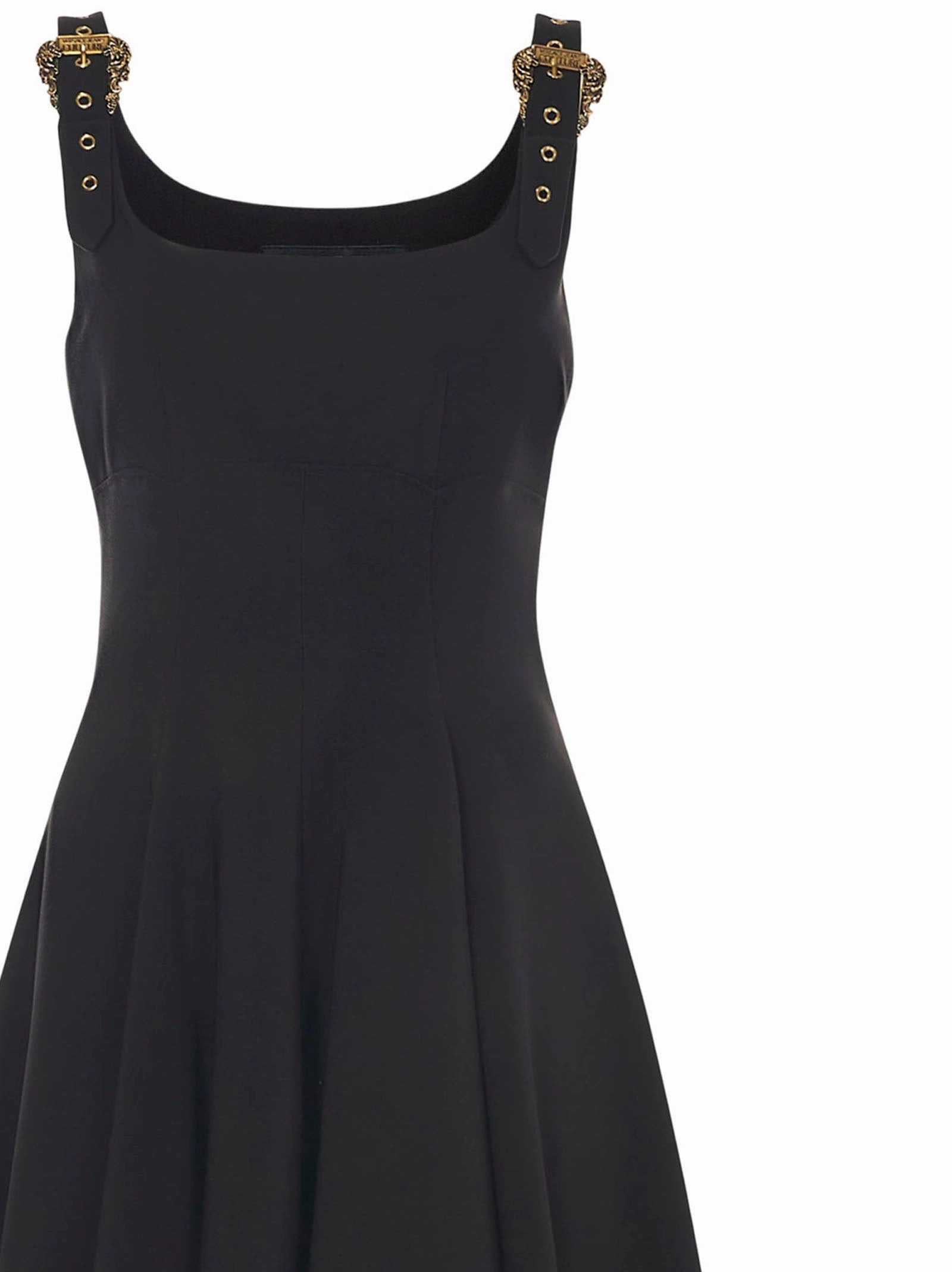 Versace Jeans Couture Buckle-Strap Mini Dress