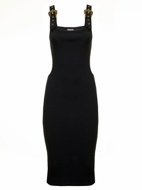 Versace Jeans Couture Buckle-Strap U-Neck Dress