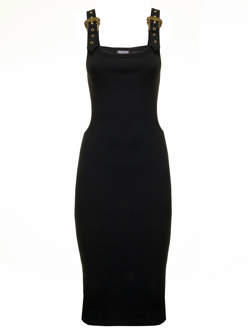 Versace Jeans Couture Buckle-Strap U-Neck Dress