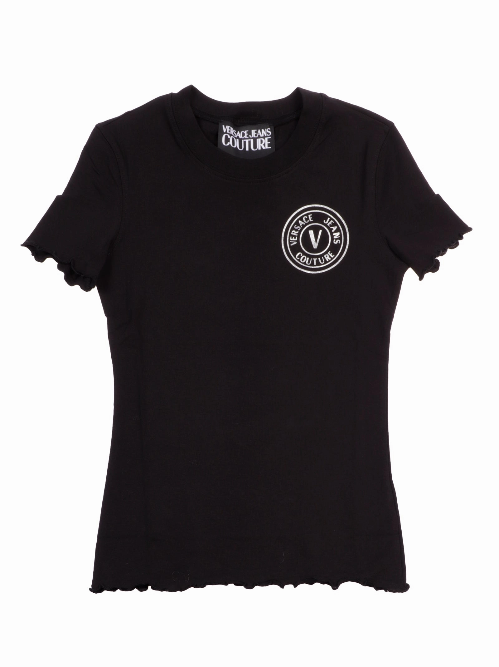 Versace Jeans Couture Logo Embossed Crewneck T-Shirt