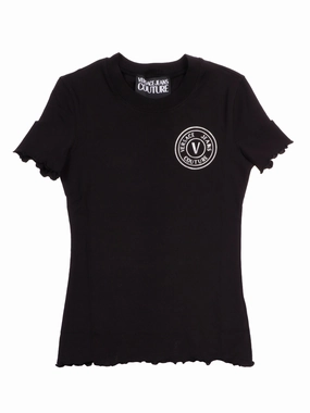Versace Jeans Couture Logo Embossed Crewneck T-Shirt