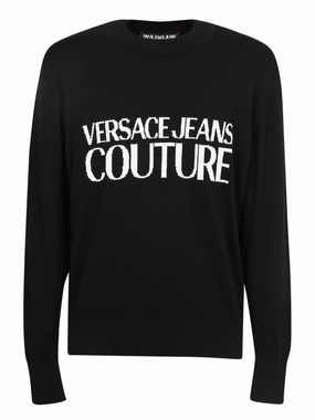 Versace Jeans Couture Logo Intarsia Crewneck Jumper
