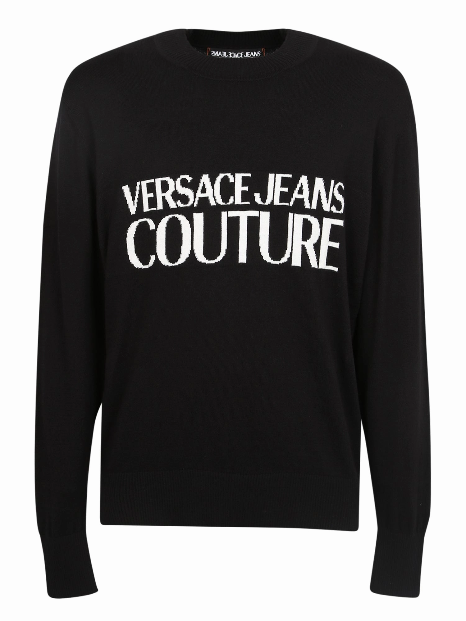 Versace Jeans Couture Logo Intarsia Crewneck Jumper