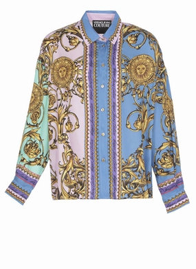 Versace Jeans Couture Sun Flower Garland Print Long-Sleeved Shirt