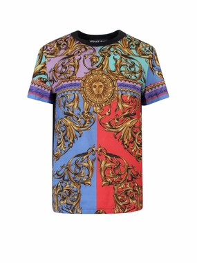 Versace Jeans Couture Sun Garland Print Crewneck T-Shirt