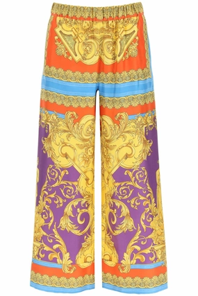 Versace Medusa Renaissance-Print Wide Leg Culottes