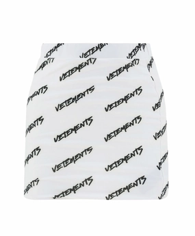 Vetements All-Over Logo Printed High-Waisted Skirt