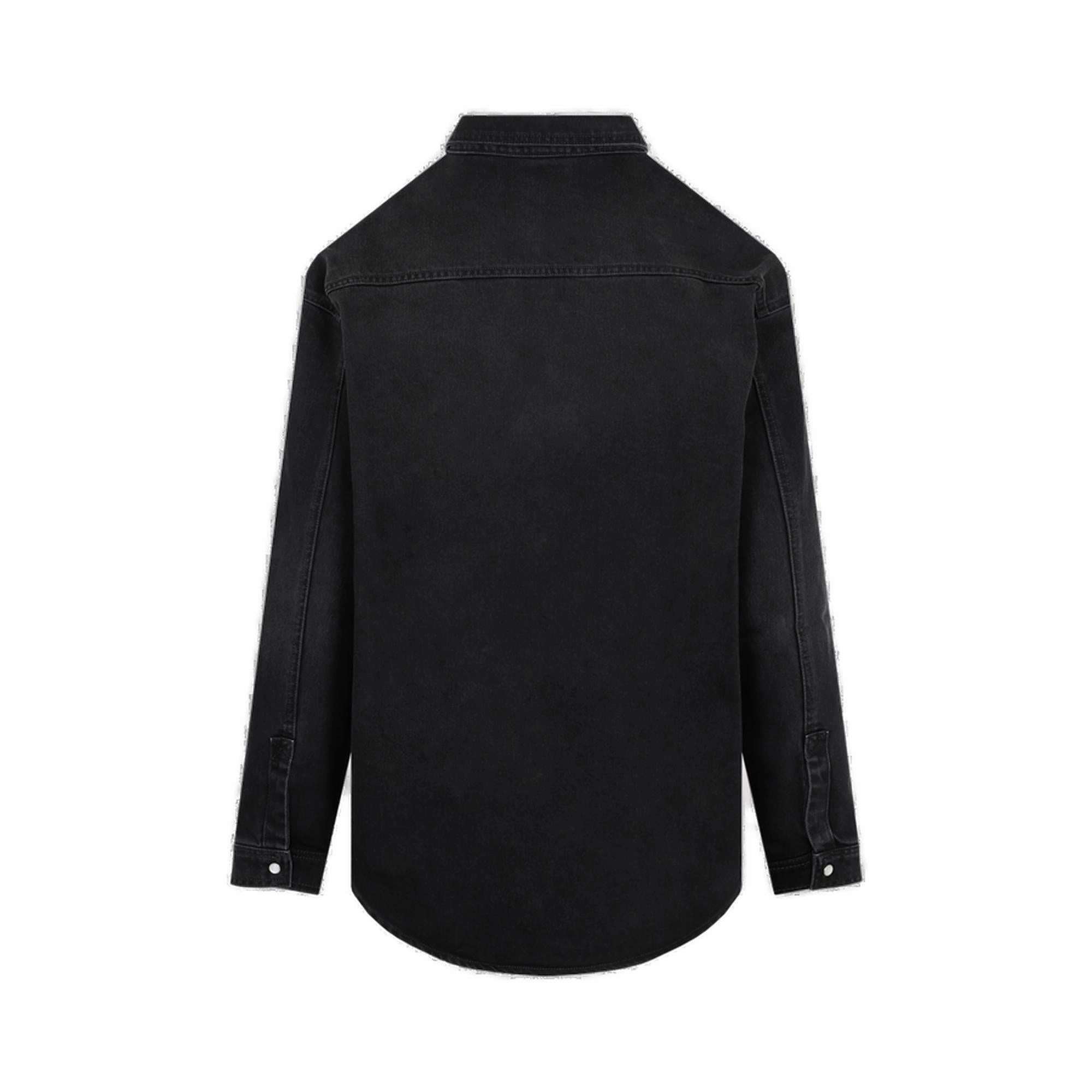 Vetements Logo Embellished Denim Overshirt