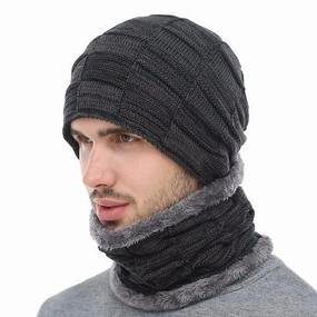 West Louis™ Gorros Knitted Hat   Neck Warmer