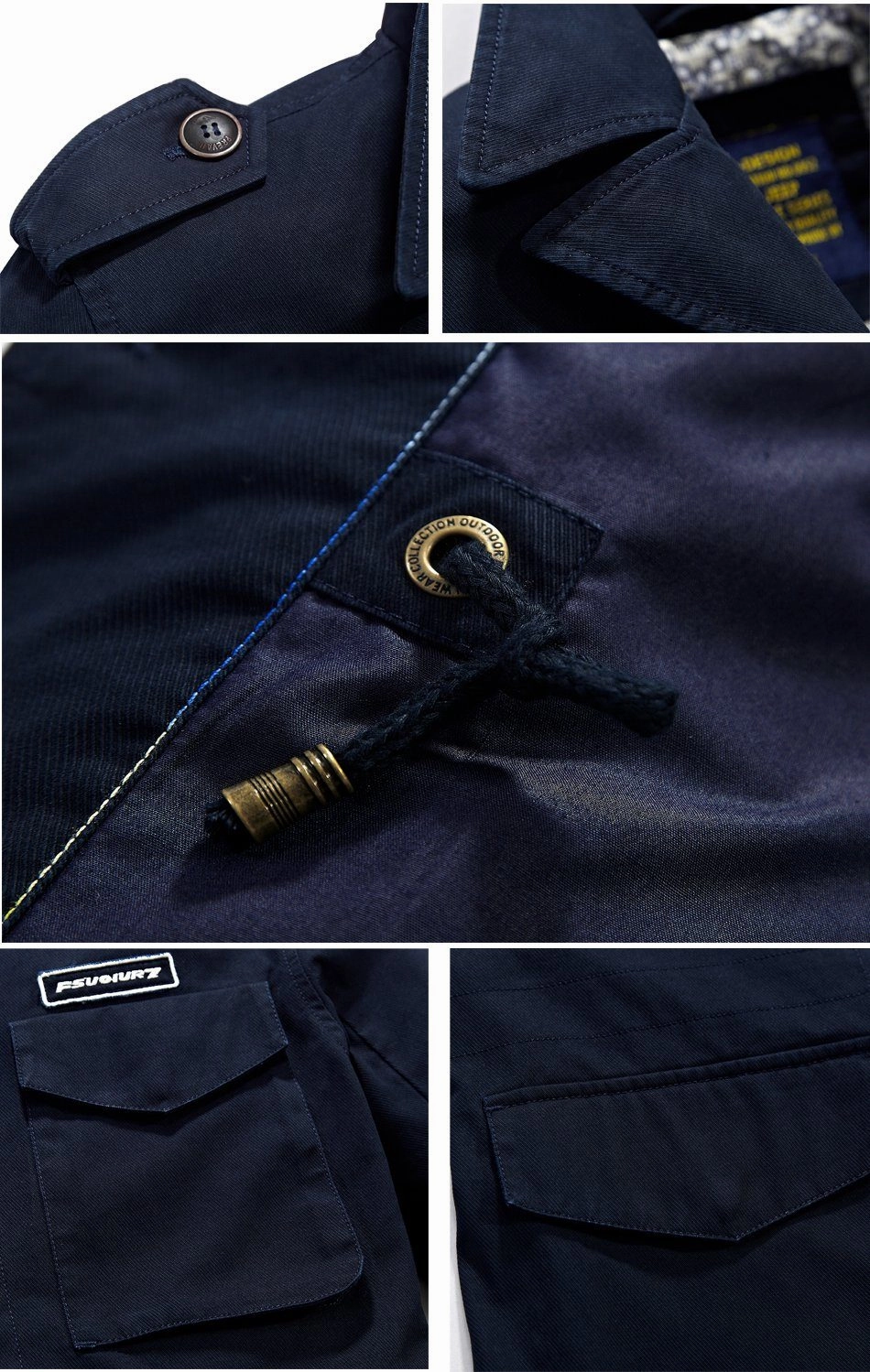 West Louis™ Long Section Fashion Trench Coat
