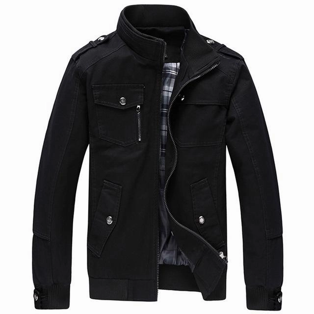 West Louis™ Multi-pocket Mandarin Collar Men Jacket