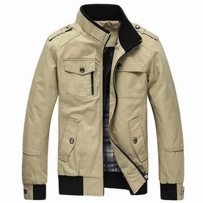 West Louis™ Multi-pocket Mandarin Collar Men Jacket