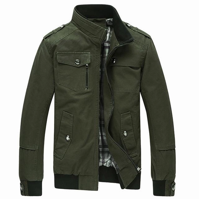 West Louis™ Multi-pocket Mandarin Collar Men Jacket