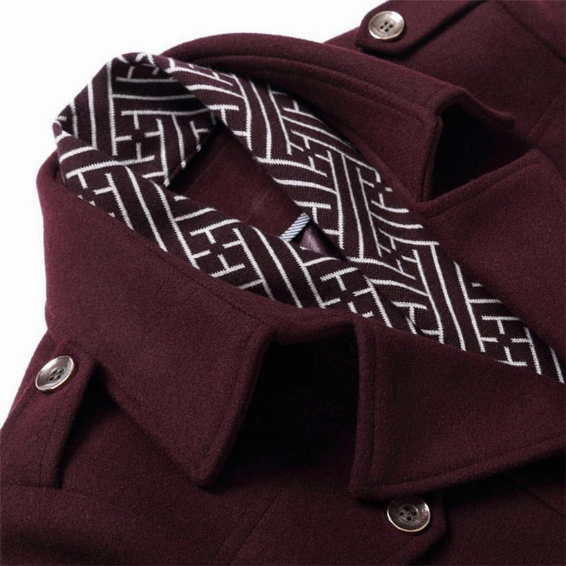 West Louis™ Scarf Collar Windbreaker Overcoat