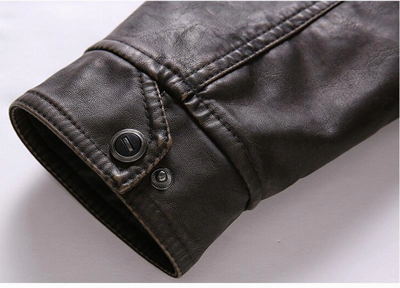 West Louis™ Thicken Washed Leather Windbreaker Jacket