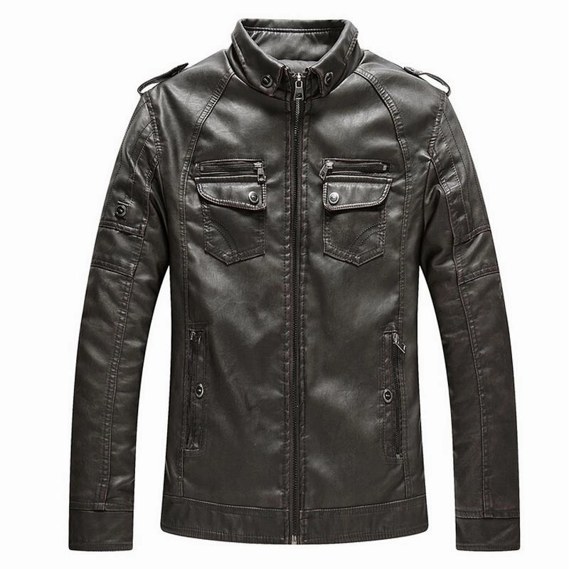 West Louis™ Thicken Washed Leather Windbreaker Jacket