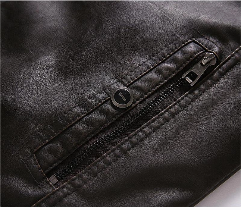 West Louis™ Thicken Washed Leather Windbreaker Jacket